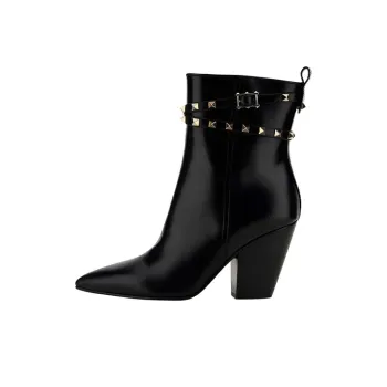 Valentino Rockstud Ankle Boots 5cm Women's Black