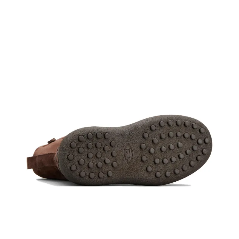 TOD'S WG Lace-up Suede Ankle Boots-4
