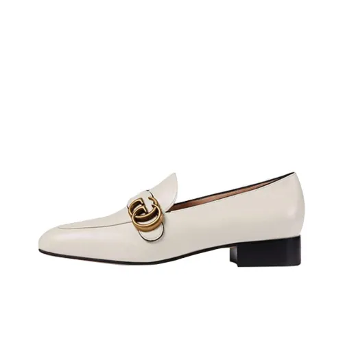GUCCI Double G Block Heel High Heels Women's White