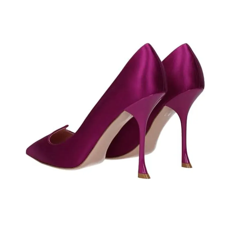 Roger Vivier Slim Heel High Heels 10cm Women's Purple-3