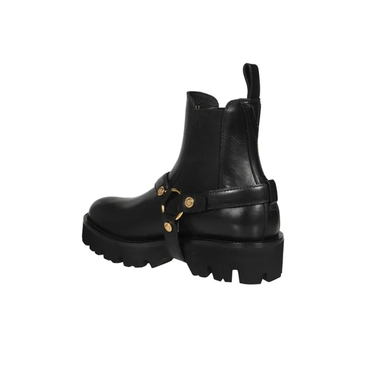 VERSACE Short Chelsea Boots Men's Black-2