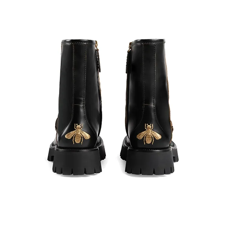 GUCCI Horsebit-embellished Ankle Boots-4