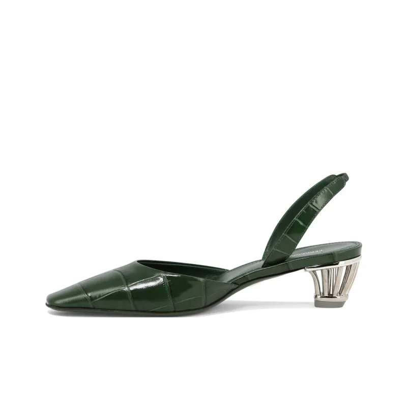 FERRAGAMO Alyssa High Heels Women's Dark Green-0