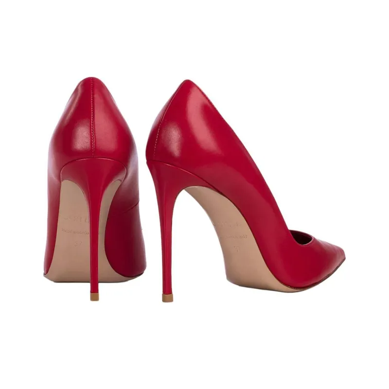 Le Silla Eva Slim Heel High Heels 10cm Women's Red-3