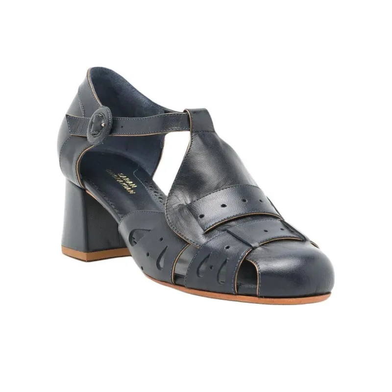 Sarah Chofakian Bastien Chunky Heel High Heels 5cm Women's Dark Blue-2