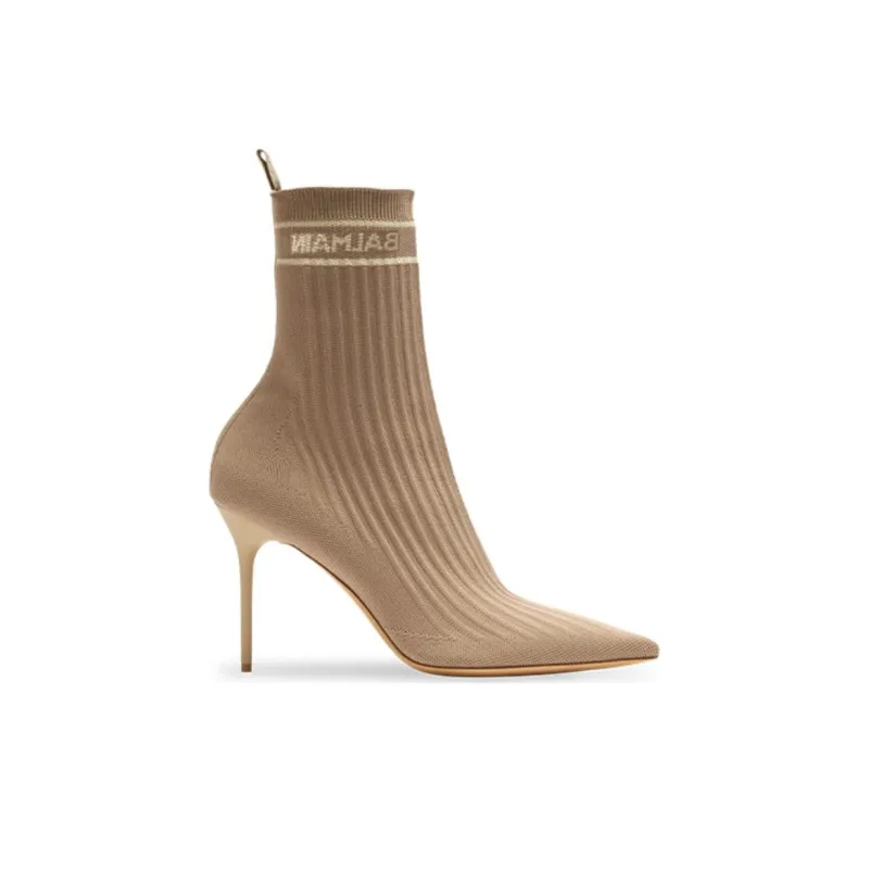 BALMAIN Pointed-toe Sock-style Boots-1
