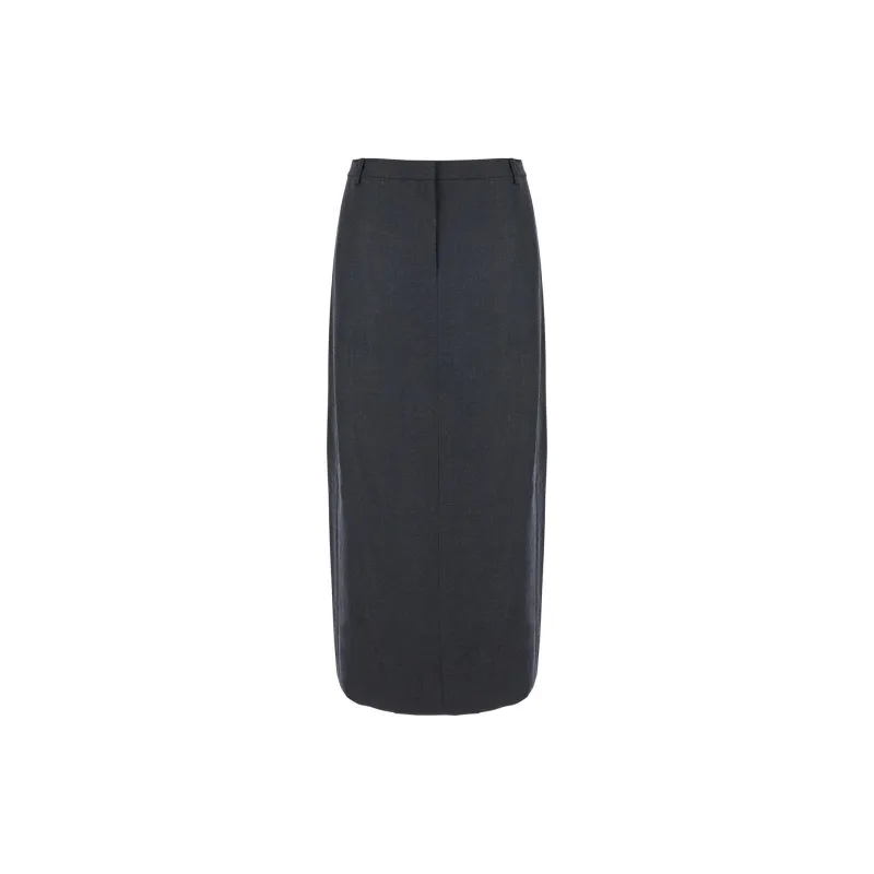 THEORY High Rise Straight Leg Maxi Skirt-1