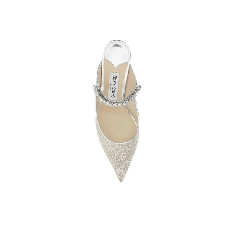 Jimmy Choo Bing 65mm Glitter Mules-4