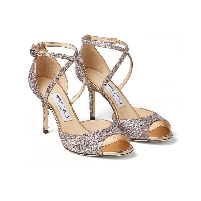 Jimmy Choo Emsy 85 Slim Heel High Heels 8.5cm Women's Silver-2