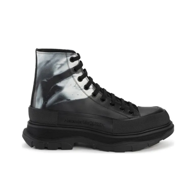 Alexander McQueen Lace Up Tread Slick Boots-1