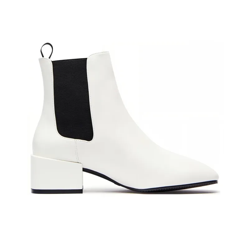Stuart Weitzman/SW Accordion Chelsea Bootie Chelsea Boots Women's White-1
