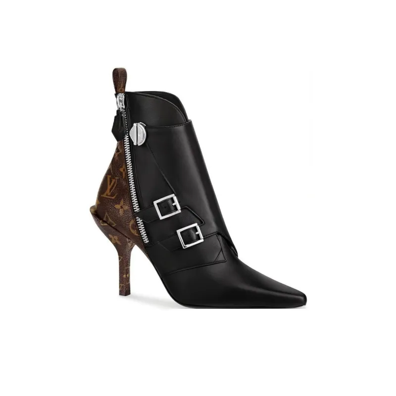 LOUIS VUITTON Janet Ankle Boots Women's Black-1