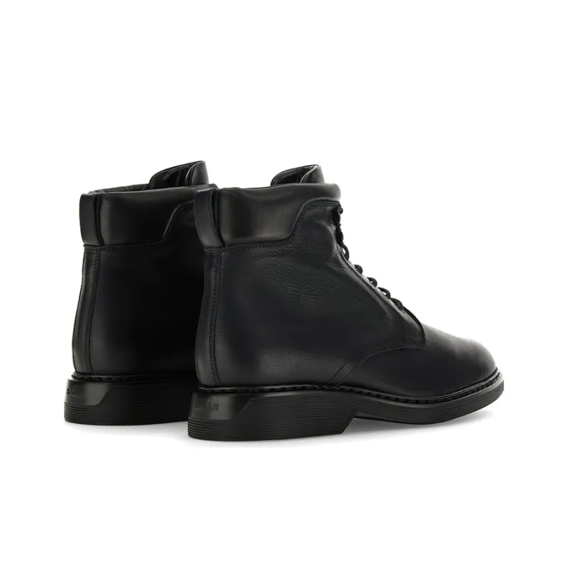 HOGAN Lace up Leather Boots-3
