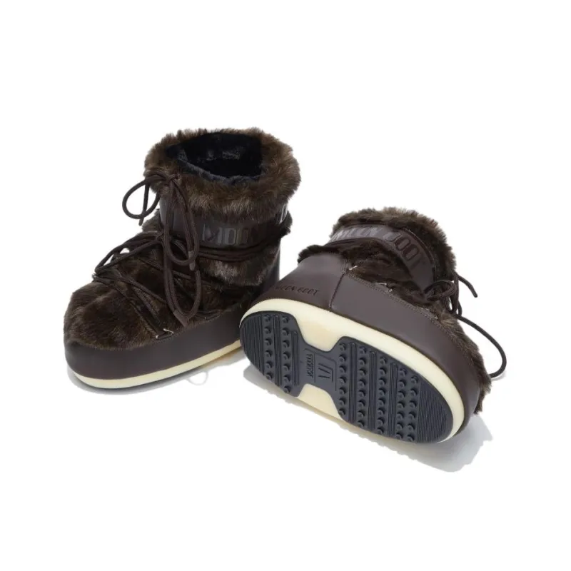Moon Boot Icon Low Faux-Fur Lace-Up Boots-3