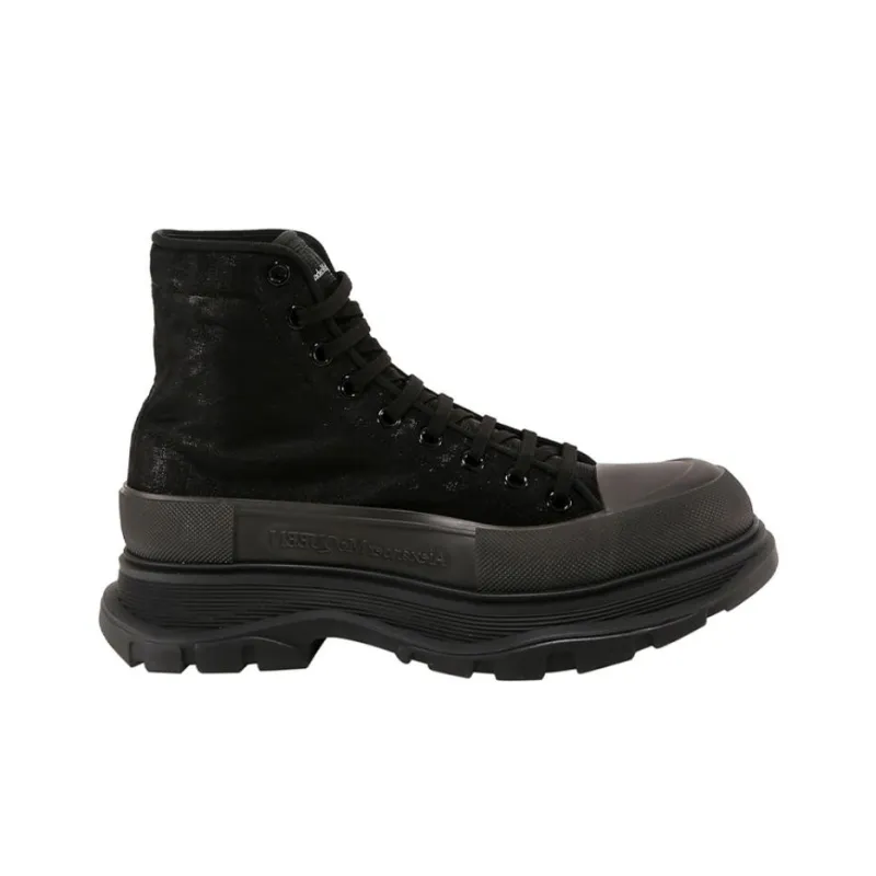 Alexander McQueen Tread Slick Short Platform Shoes Men's Black-1