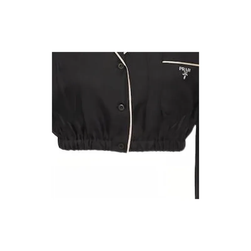 PRADA SS22 Crop Tops Women's Black-4