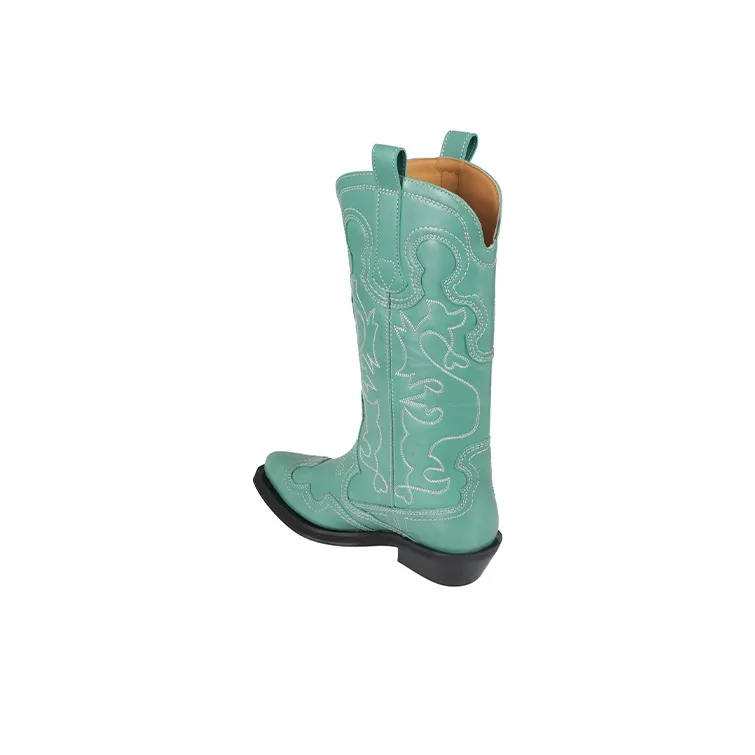 GANNI Ankle Boots Women's Green-3