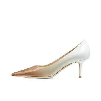 Jimmy Choo LOVE 65 Slim Heel High Heels 6.5cm Women's White Umber
