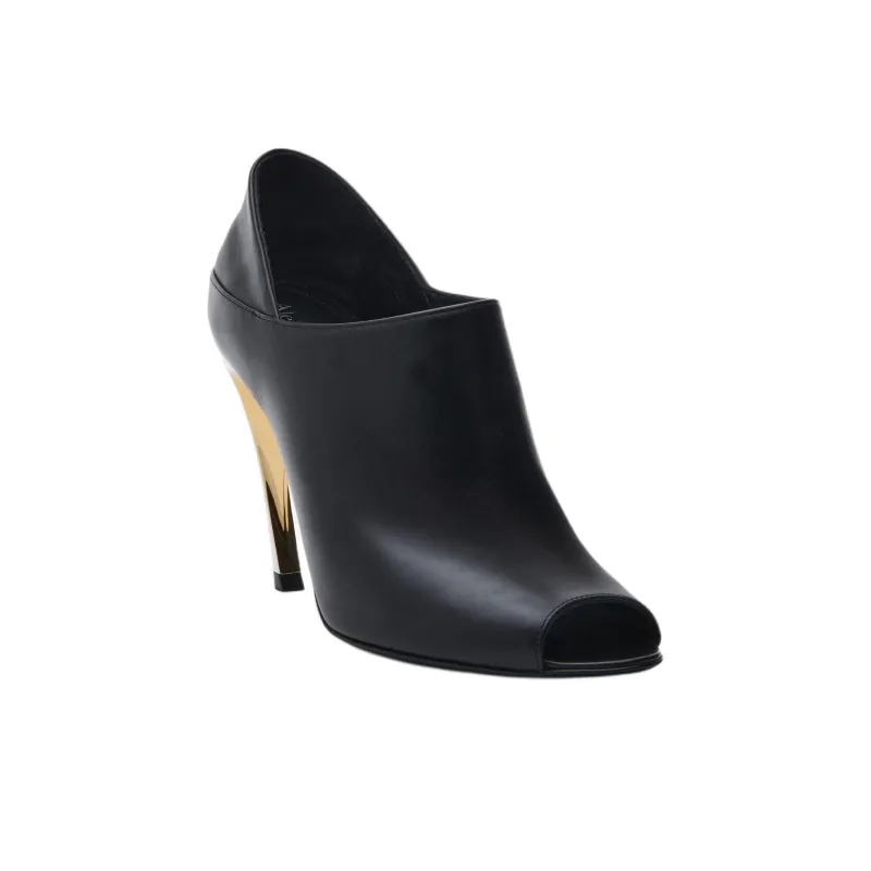 Alexander McQueen Armadillo Mules 'Black Silver' Women's-2