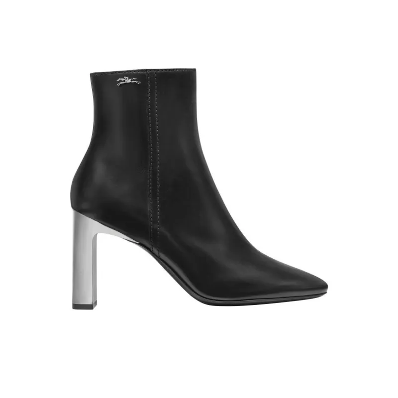 LONGCHAMP Ankle Boots 6cm Women's Black-1