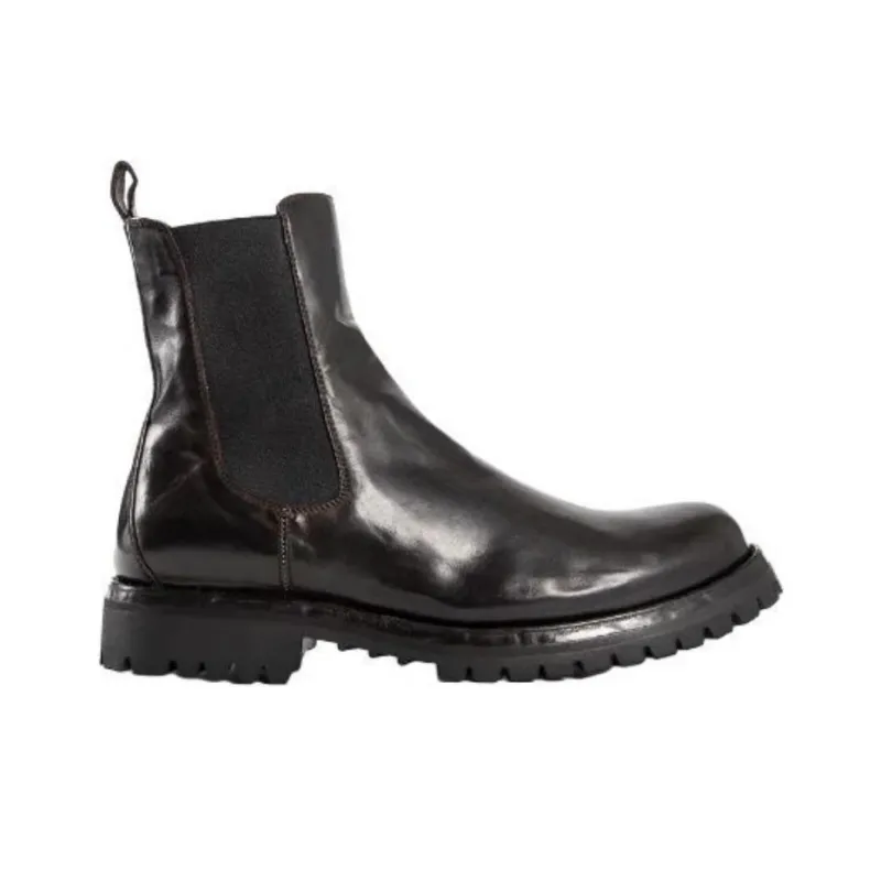 Officine Creative Ikonic Short Chelsea Boots Men's Brown-1