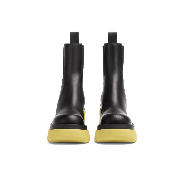 Bottega Veneta Flash Platform Ankle Boot Black Lemonade Women's-3