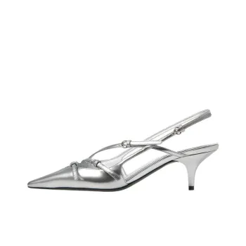 MIU MIU Slim Heel High Heels 5.5cm Women's Silver