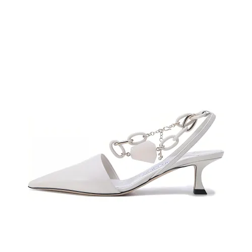 Jimmy Choo Slim Heel High Heels Women's Ivory White