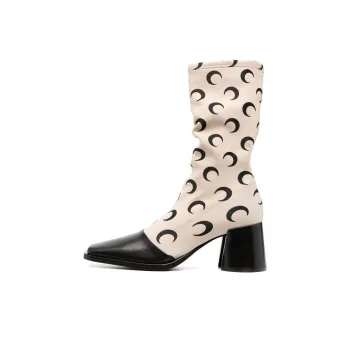 marine serre Regenerated All Over Moon Jersey Boots