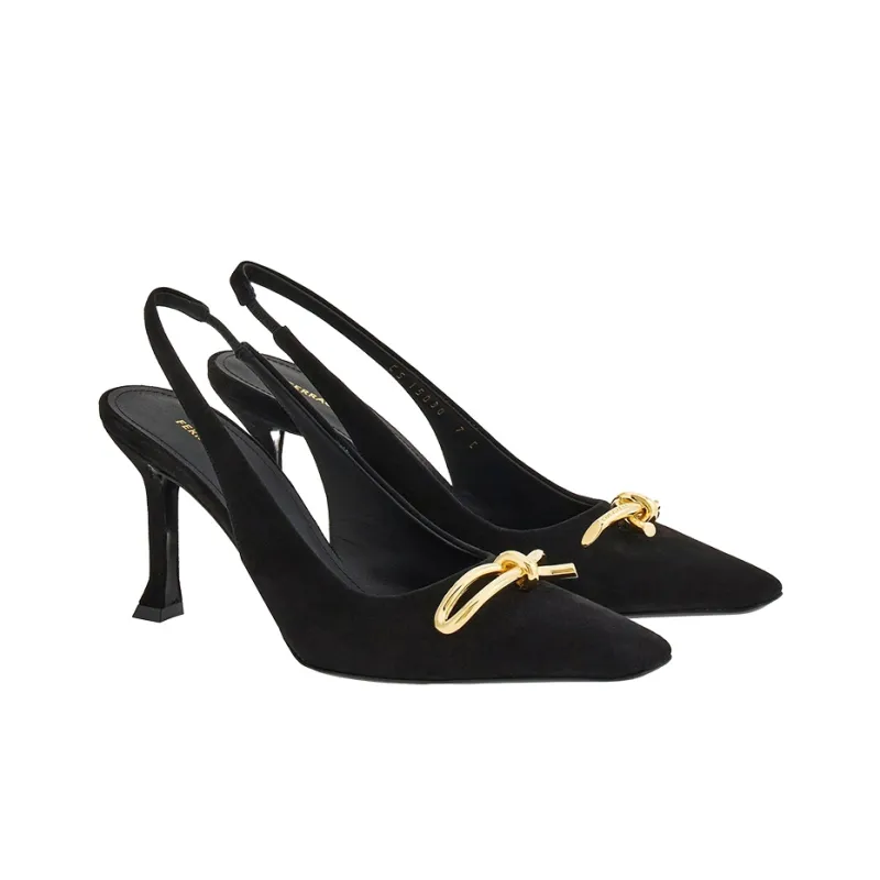 FERRAGAMO 85mm Bow-detail Leather Pumps-2