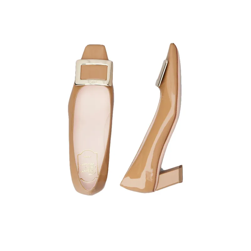 Roger Vivier Chunky Heel High Heels 4.3cm Women's Brown-3