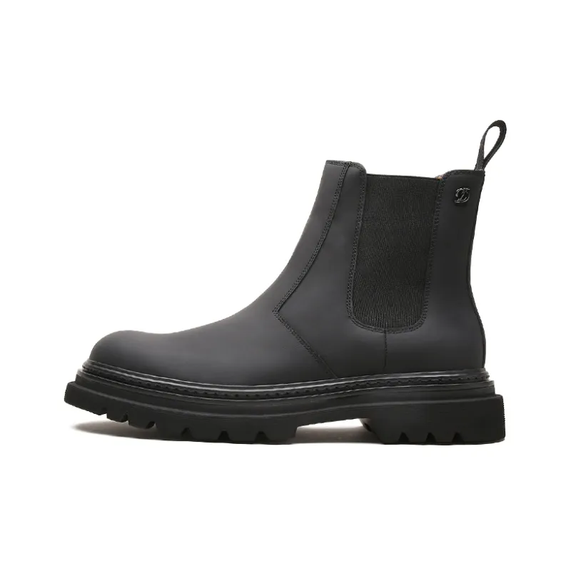 S. T.DUPONT Short Chelsea Boots 4cm Men's Black-0