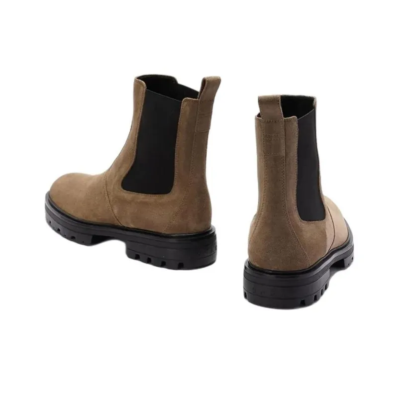 HOGAN H673 Short Chelsea Boots 5cm Men's Brown-2