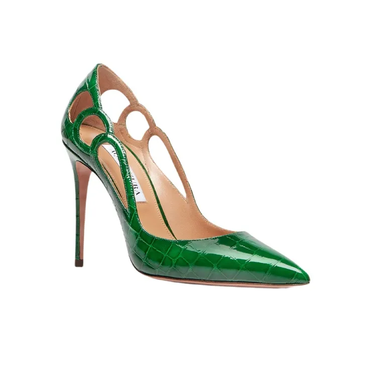 AQUAZZURA Slim Heel High Heels 10.5cm Women's Green-1