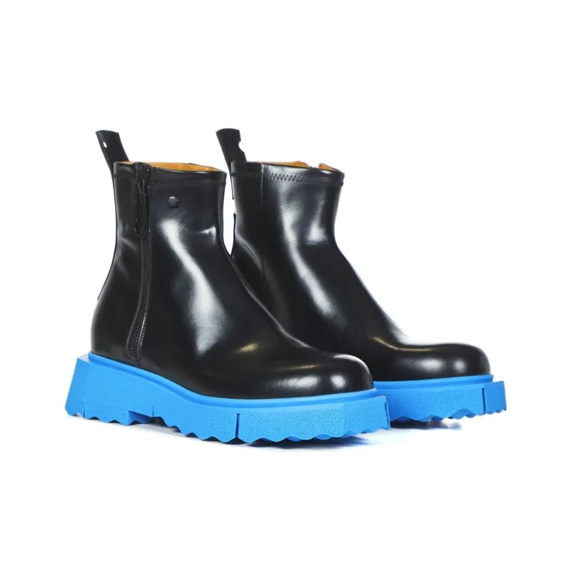 OFF-WHITE Sponge-Sole High Ankle Boots-1
