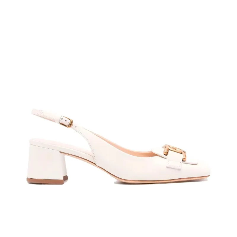 TOD'S Kate Logo Plaque Slingback Pumps-1