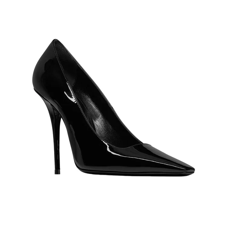 SAINT LAURENT Anja Slim Heel High Heels 11cm Women's Black-1