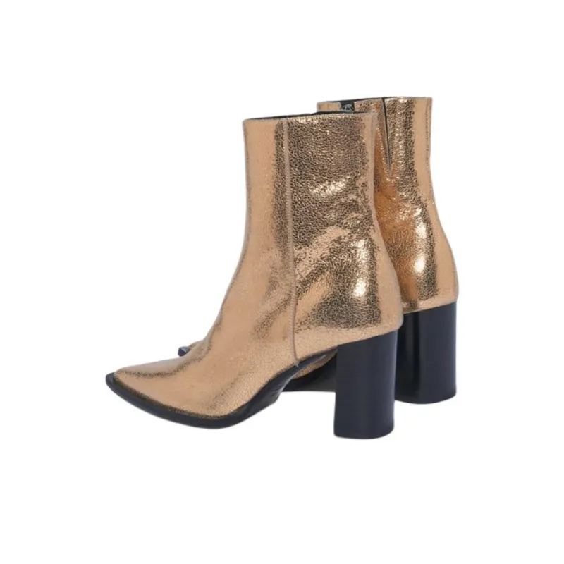 DOROTHEE SCHUMACHER 70mm Metallic-effect Leather Boots-3