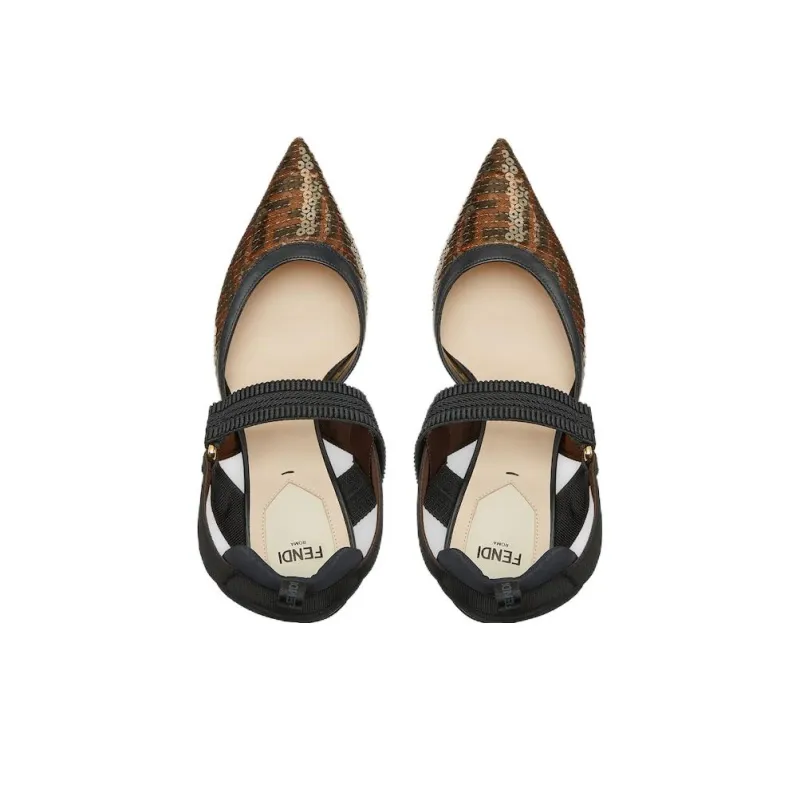 FENDI Colibrì 55mm Sequinned Slingback Pumps-3