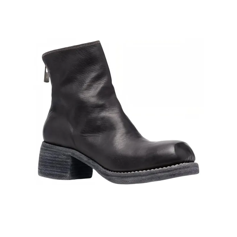 GUIDI Zip-front Ankle Boots-2