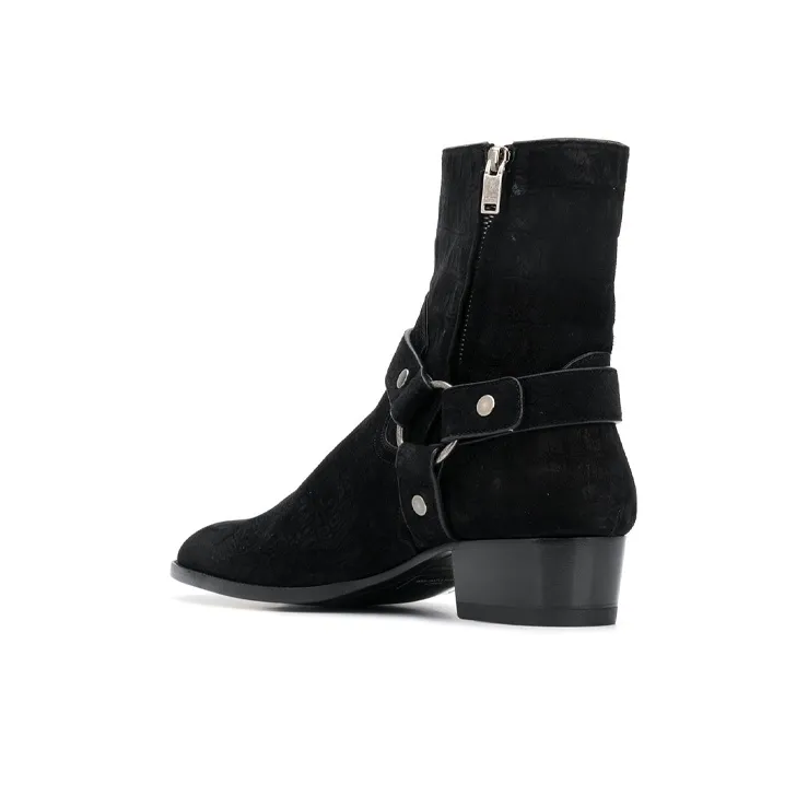 SAINT LAURENT Wyatt Harness Ankle Boots-4