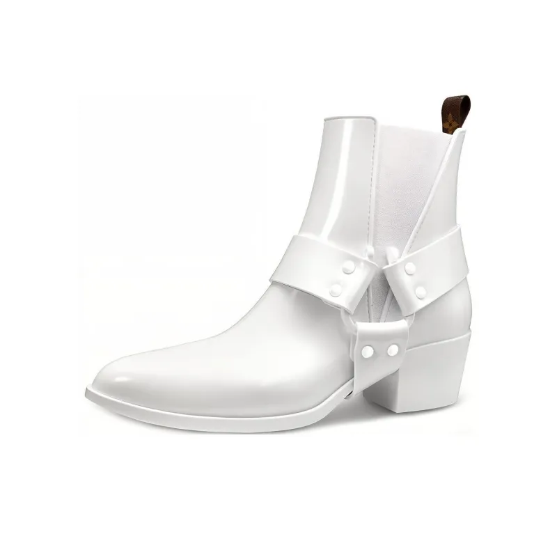 LOUIS VUITTON Rhapsody Ankle Boots Women's White-0