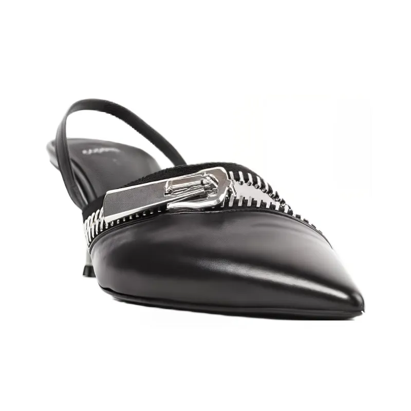 COPERNI Zip 60mm Leather Slingback Pumps-3