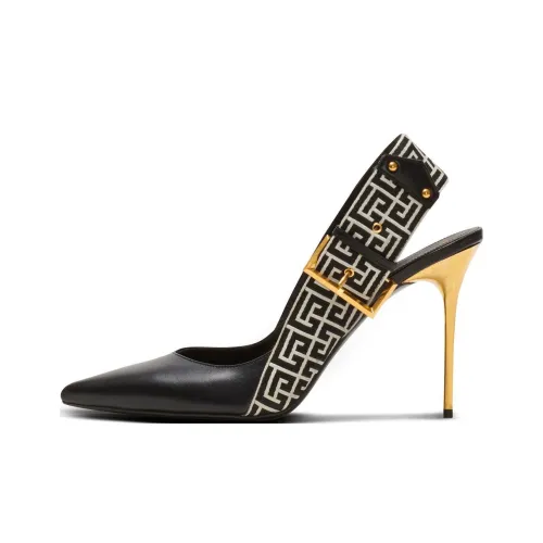 BALMAIN 4G 75mm Buckled Slingback Pumps