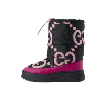 GUCCI Women's Maxi Gg Boot 'Black Pink Matelassé' Women's