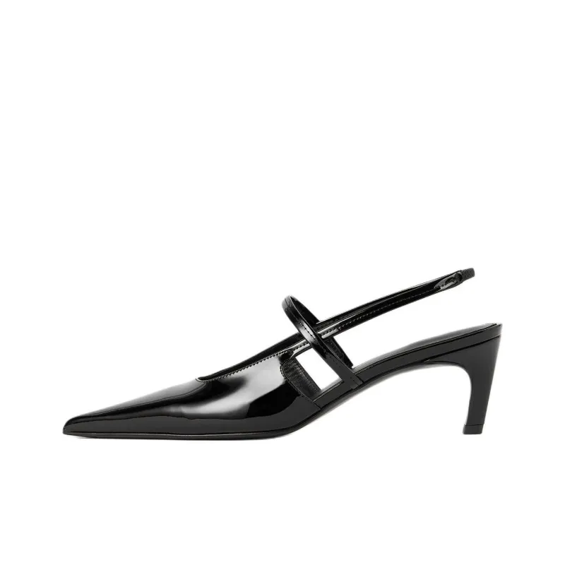 TOTEME Sharp Spool Heel High Heels 5cm Women's Black-0