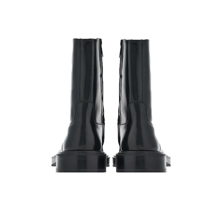 FERRAGAMO Panelled Patent-leather Ankle Boots-4