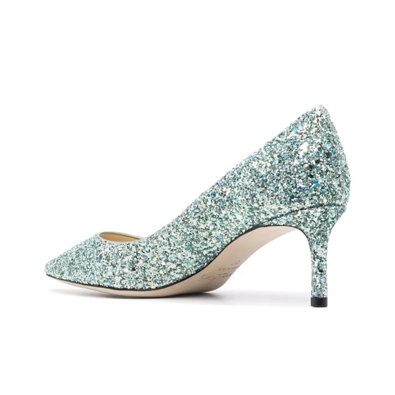 Jimmy Choo ROMY Slim Heel High Heels 6cm Women's Mint Green-4