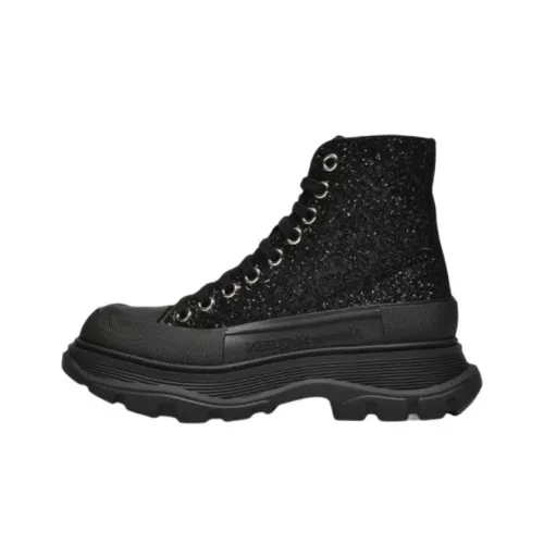 Alexander McQueen Tread Slick Glitter High Top 'Black' Women's