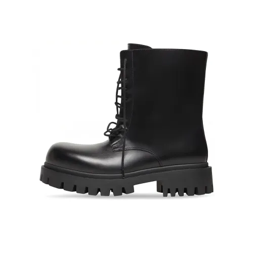 Balenciaga Sergent 20mm Boots 'Black Leather'